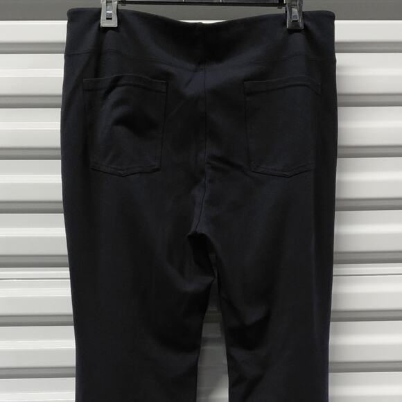 Halara Women XL Black Bootcut Pull On Pants Faux Fly Flare Leg Stretch Workwear - Picture 5 of 9